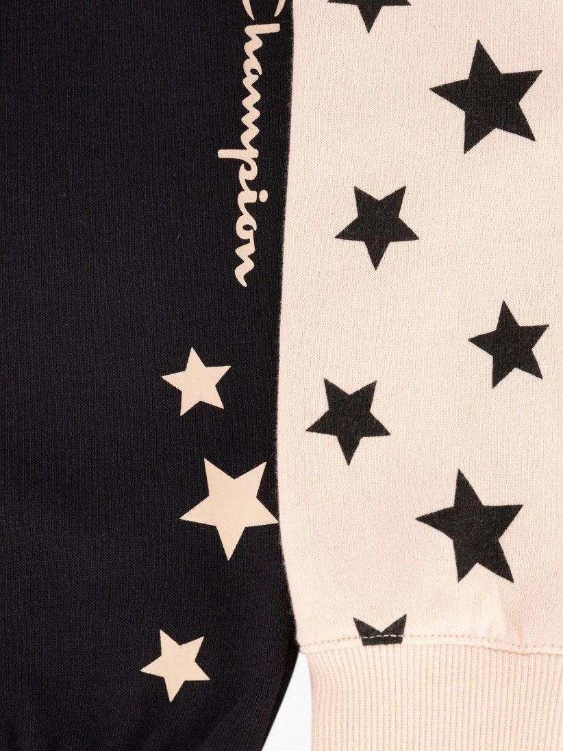 Champion Legacy Girls Star Print Light Fleece Kids Tracksuit