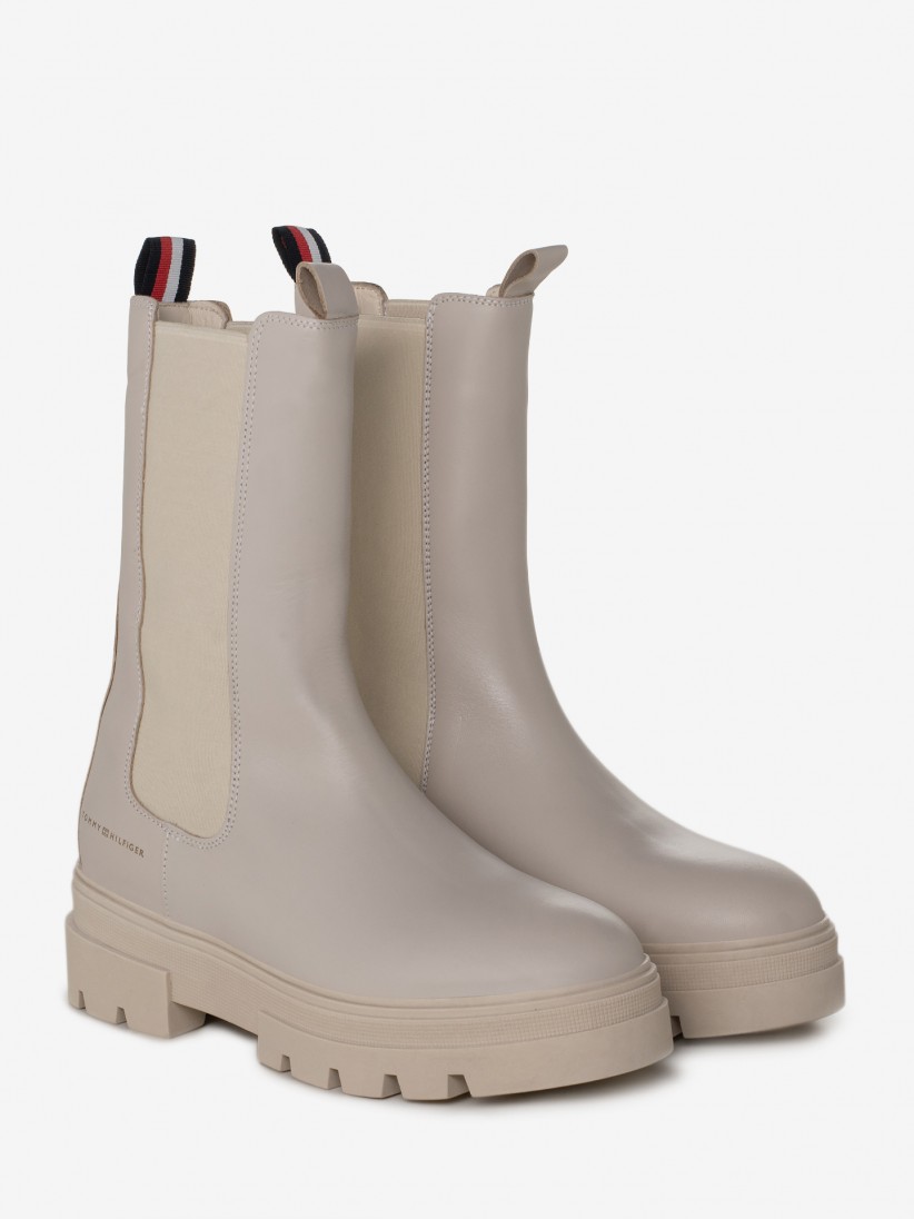 Tommy Hilfiger Leather Cleat Chelsea Boots