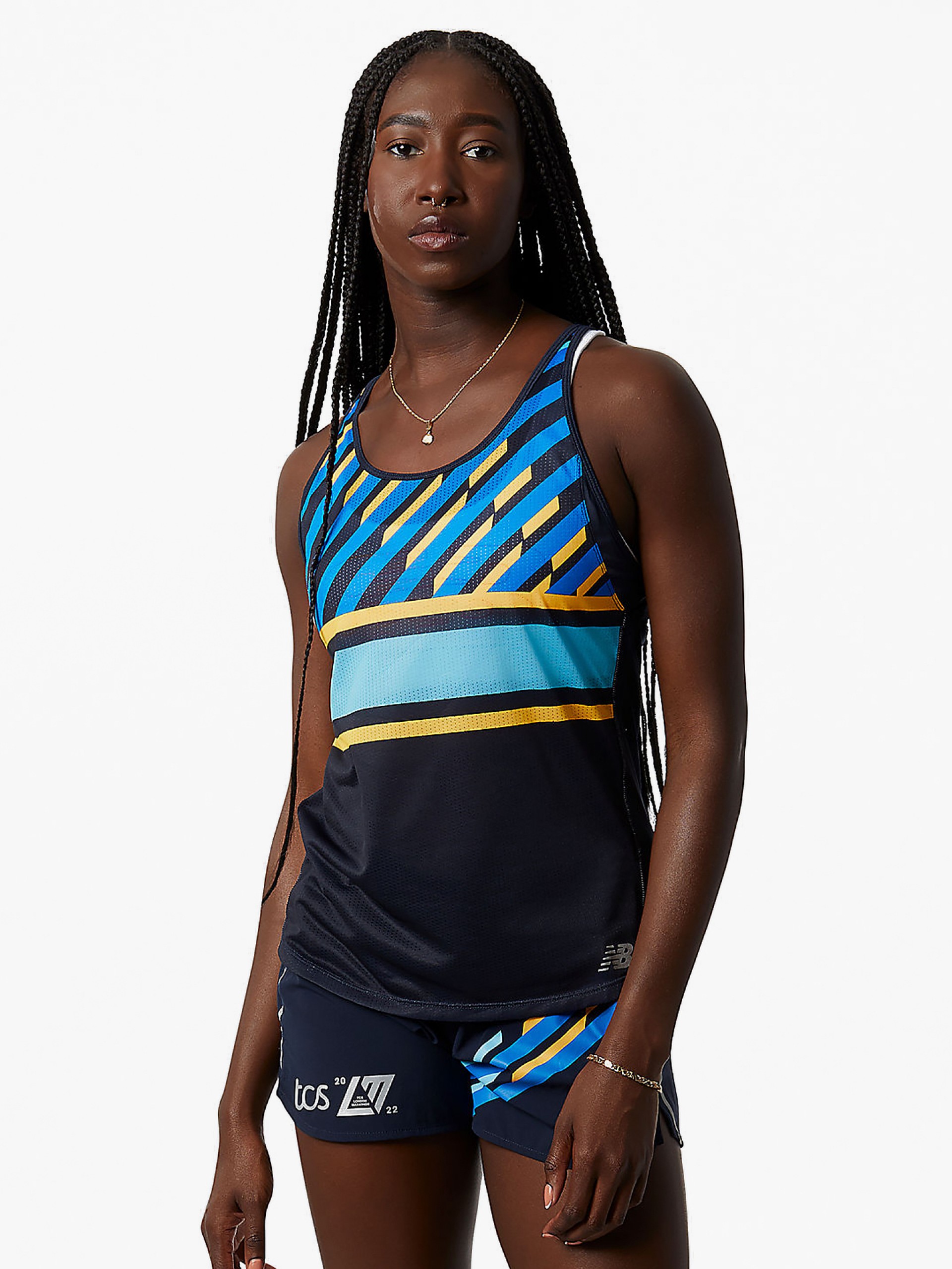 Camisola de Alças New Balance London Edition Printed Impact Run