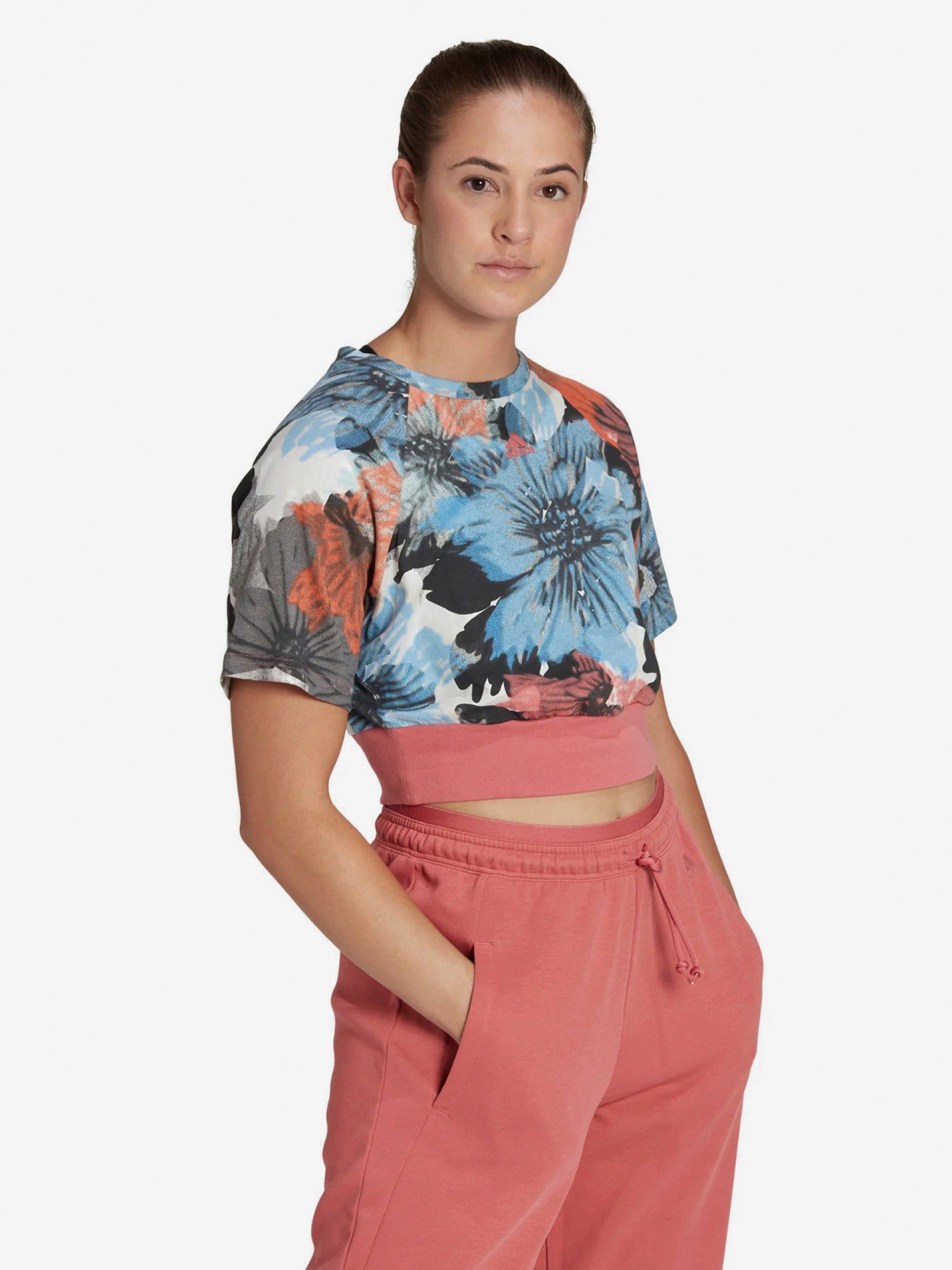 T-shirt Adidas Allover Print Crop