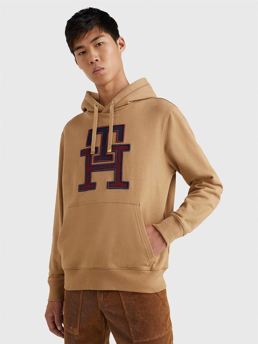 Sweat com capuz, tommy logo branco Tommy Hilfiger