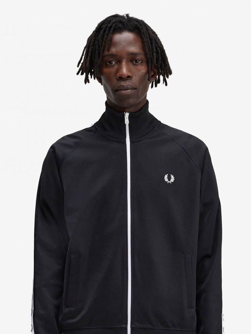 Chaqueta Fred Perry Taped Track Negro Hombre