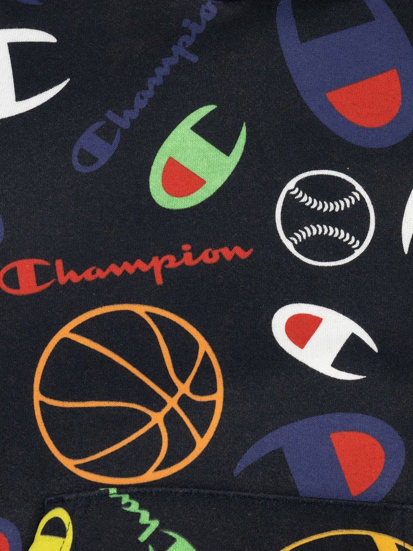 Camisola Champion Legacy Basketball Print Fleece Kids