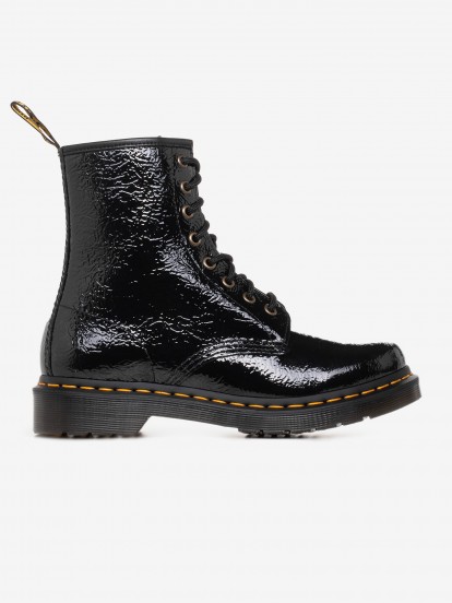 Dr. Martens 1460 Black Distressed Patent Boots