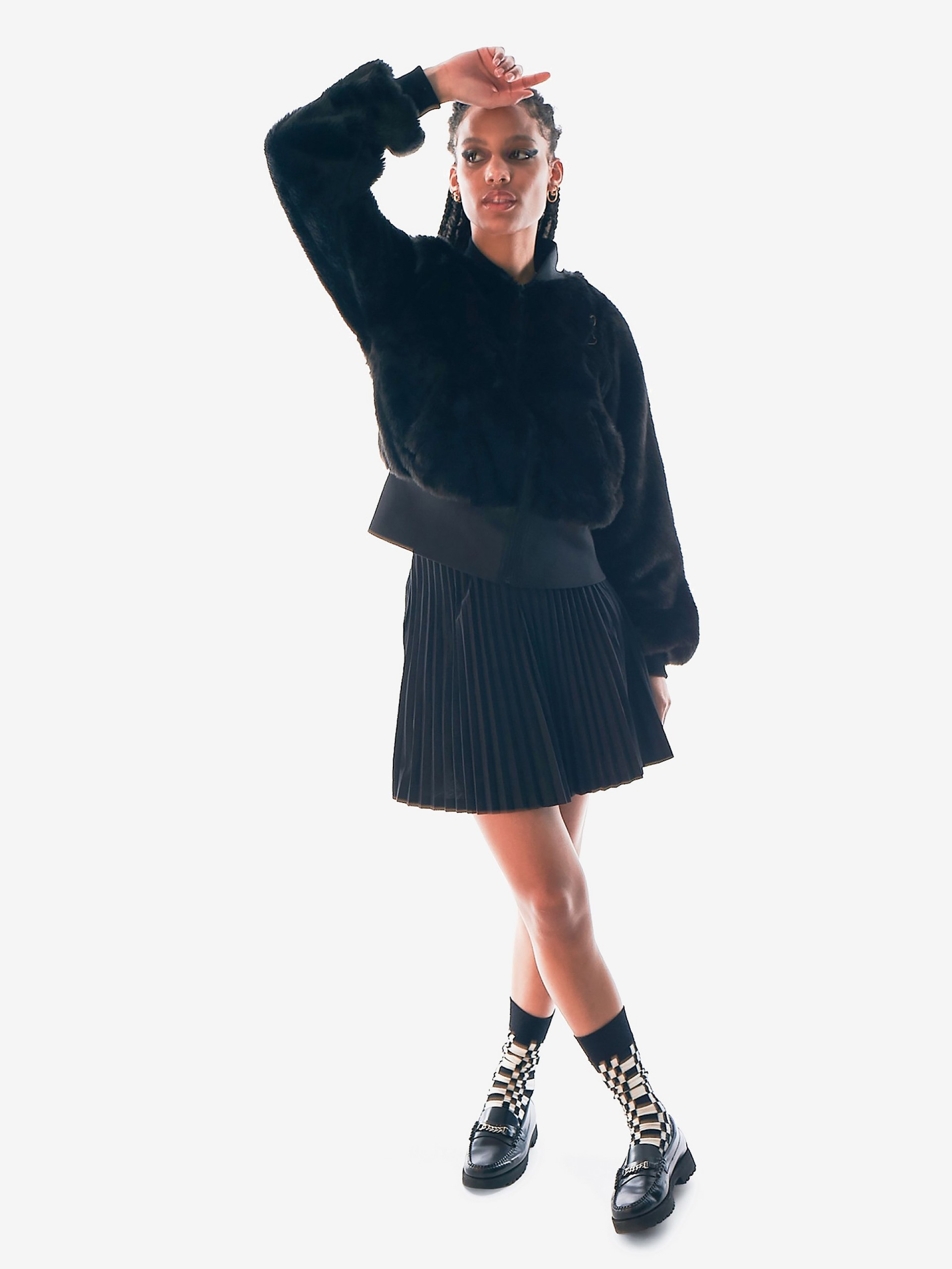 Casaco Fred Perry Amy Winehouse Heart Detail Faux Fur