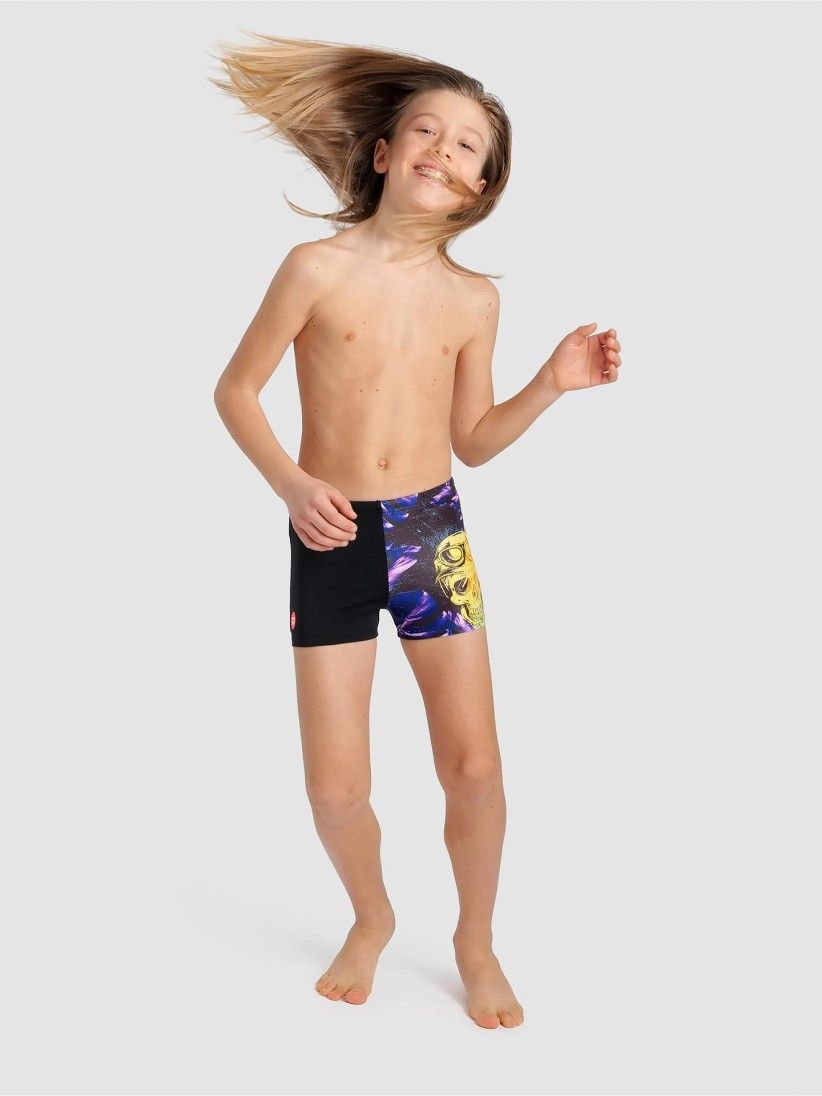 Arena Skull Print Kids Swimming Shorts