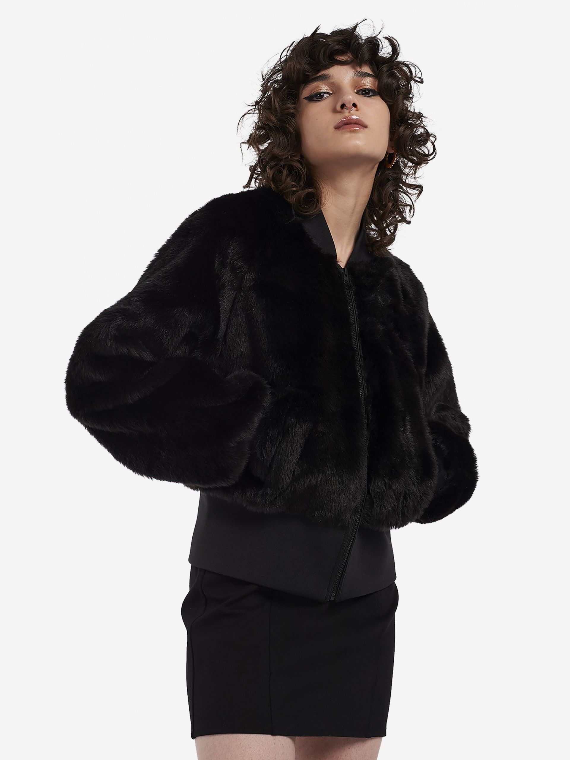 Casaco Fred Perry Amy Winehouse Heart Detail Faux Fur