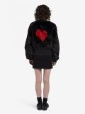 Fred Perry Amy Winehouse Heart Detail Faux Fur Jacket