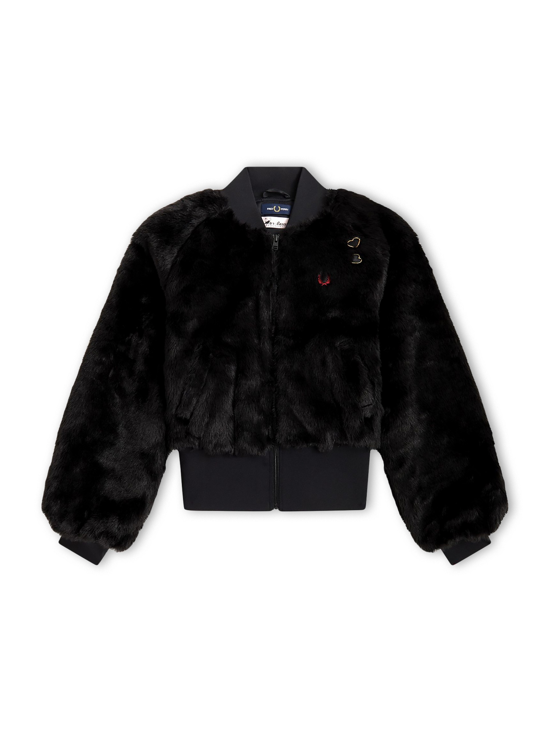 Casaco Fred Perry Amy Winehouse Heart Detail Faux Fur