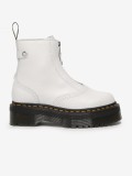 Dr. Martens Jetta Zipped White Sendal Leather Boots