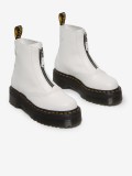 Dr. Martens Jetta Zipped White Sendal Leather Boots