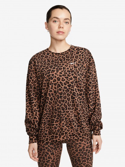 Nike Dri-FIT Get Fit Leopard Sweater