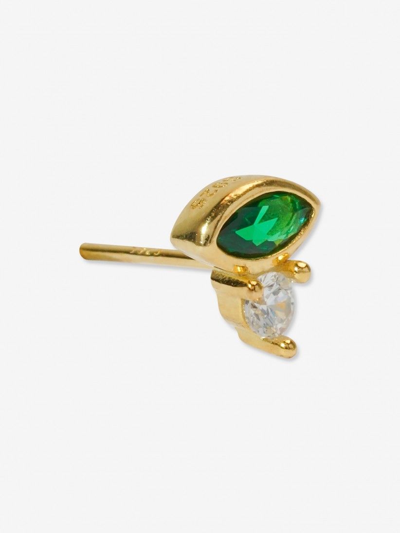 YDILIC Tiny Green Leaf Gold Earring