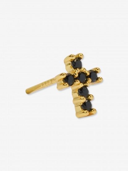 YDILIC Cross & Gold Black Earring YDILIC Cross & Gold Black Earring