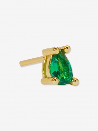 Brinco YDILIC Emerald Tear Gold