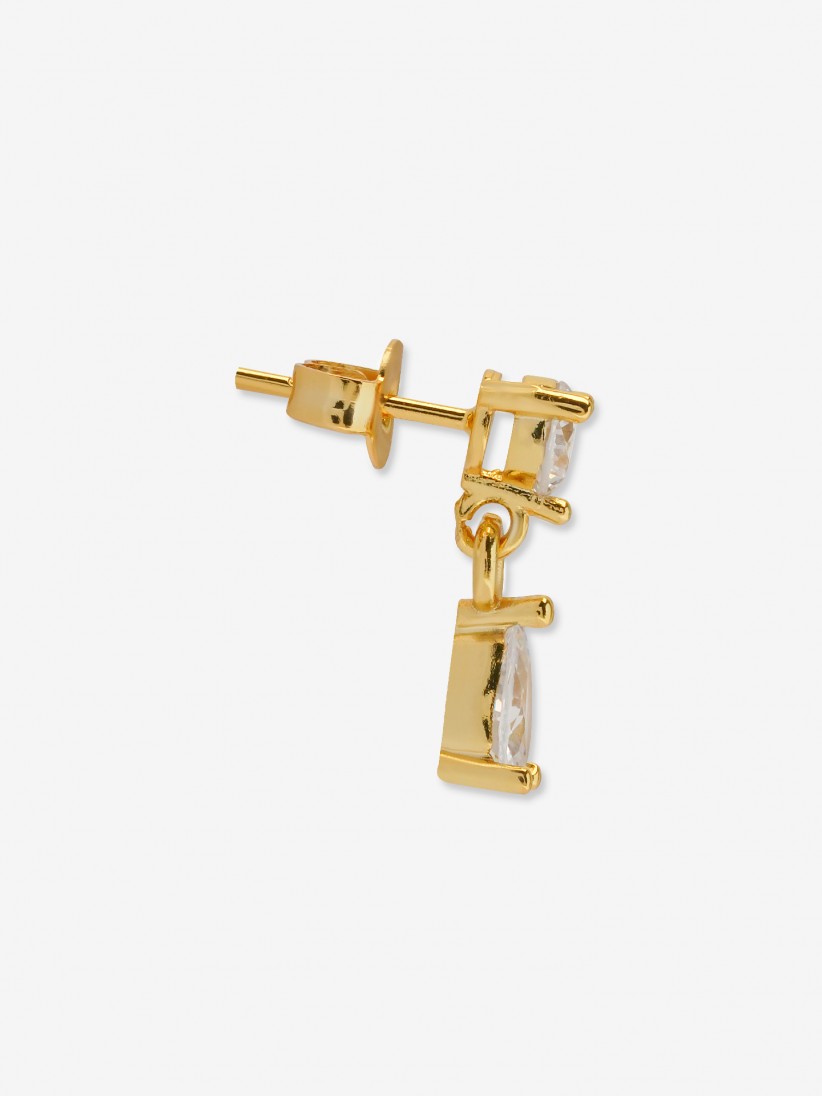 YDILIC Cristal Drop Emerald Gold Earring
