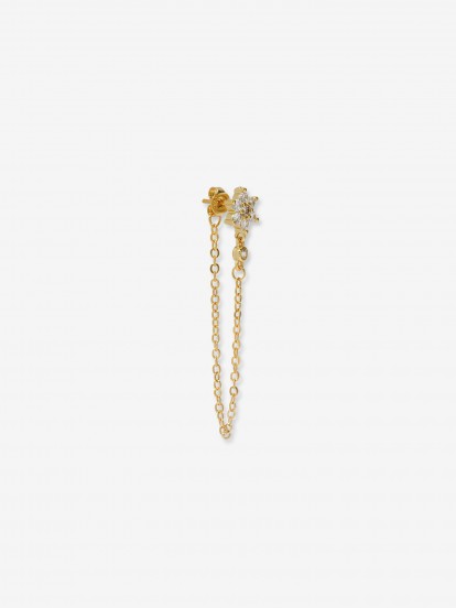 YDILIC Long Flower Glow Gold Earring