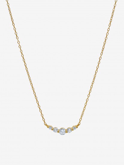 YDILIC Circle Line Gold Necklace