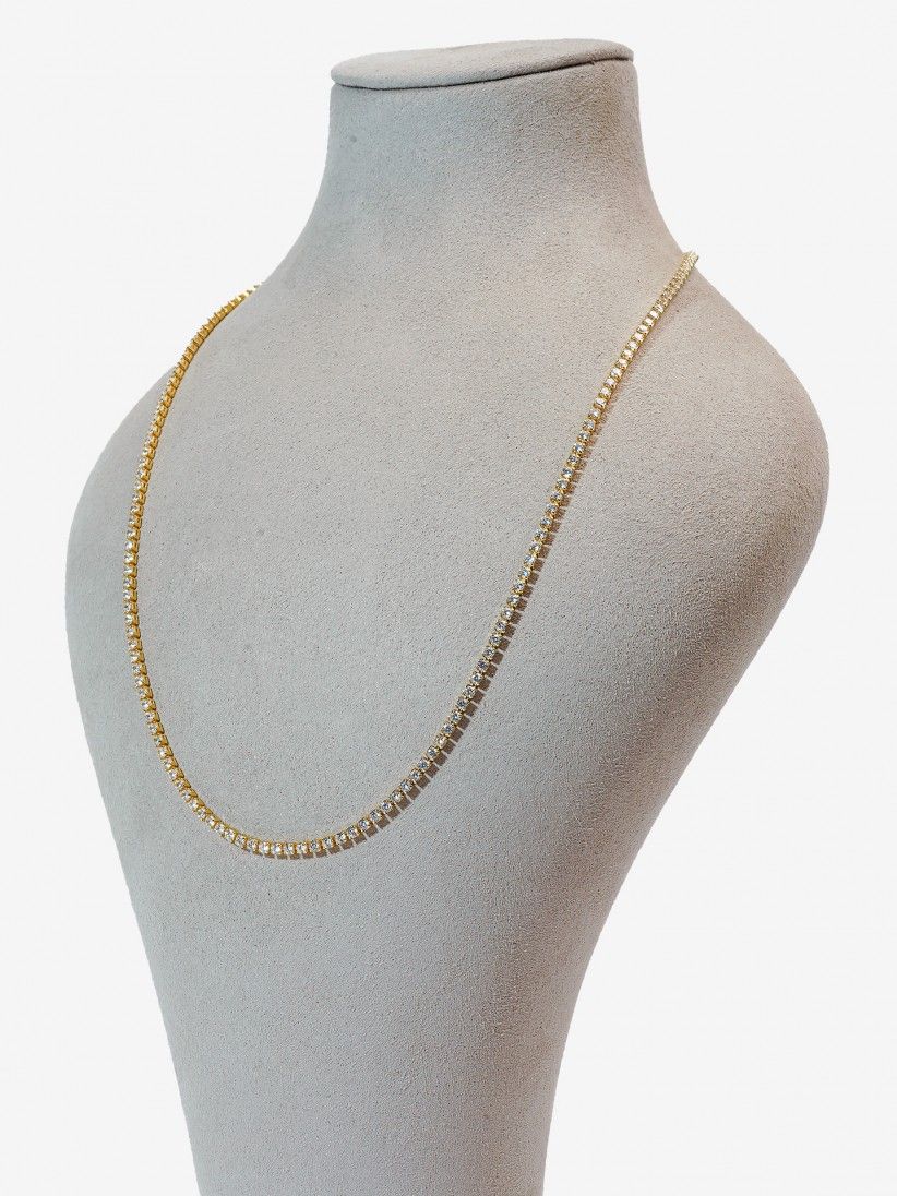 YDILIC Classic Tennis Gold Necklace