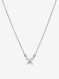 YDILIC Butterfly Flower Silver Necklace