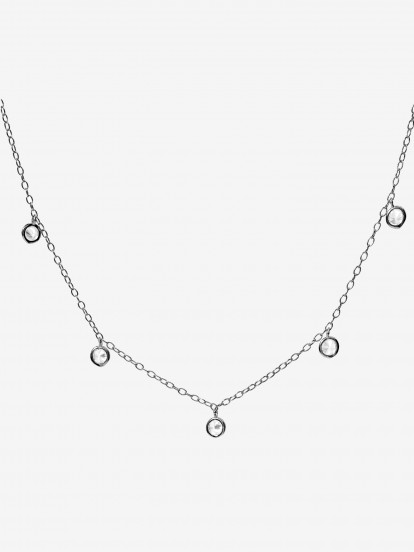 Colar YDILIC Multiple Circle Shine Silver