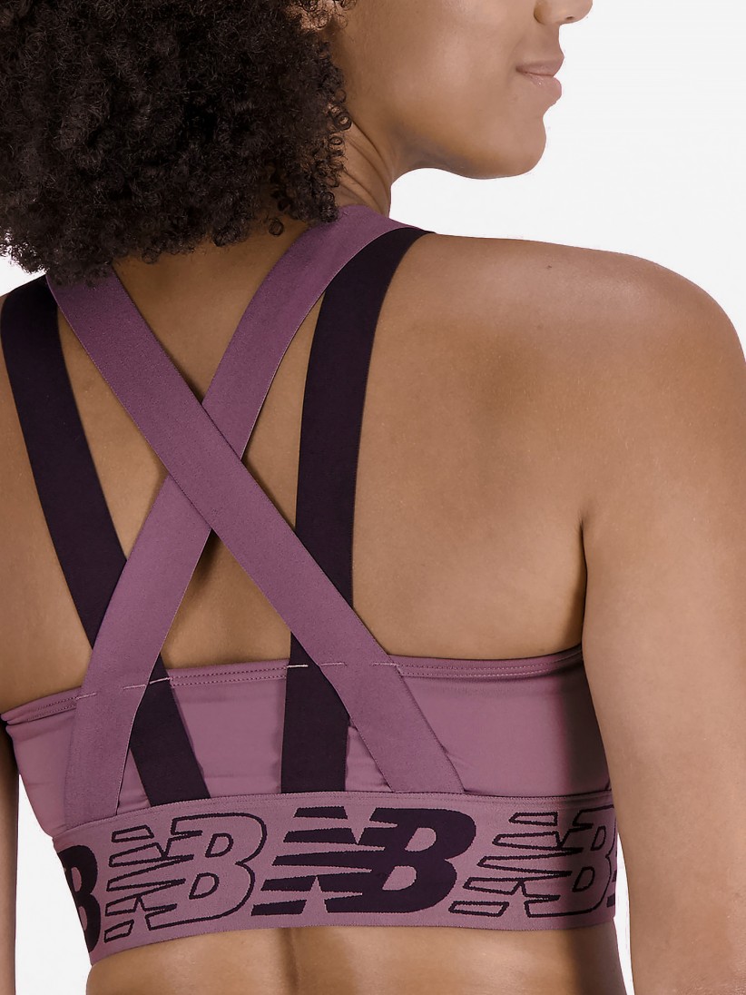 New Balance Relentless Printed Crop Bra W WB21176BKW sports bra – Your  Sports Performance