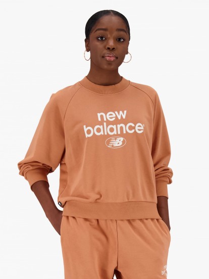 New Balance Essentials Reimagined Brushed Black Fleece Sweater