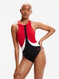 Speedo Colourblock High Neck Swimsuit