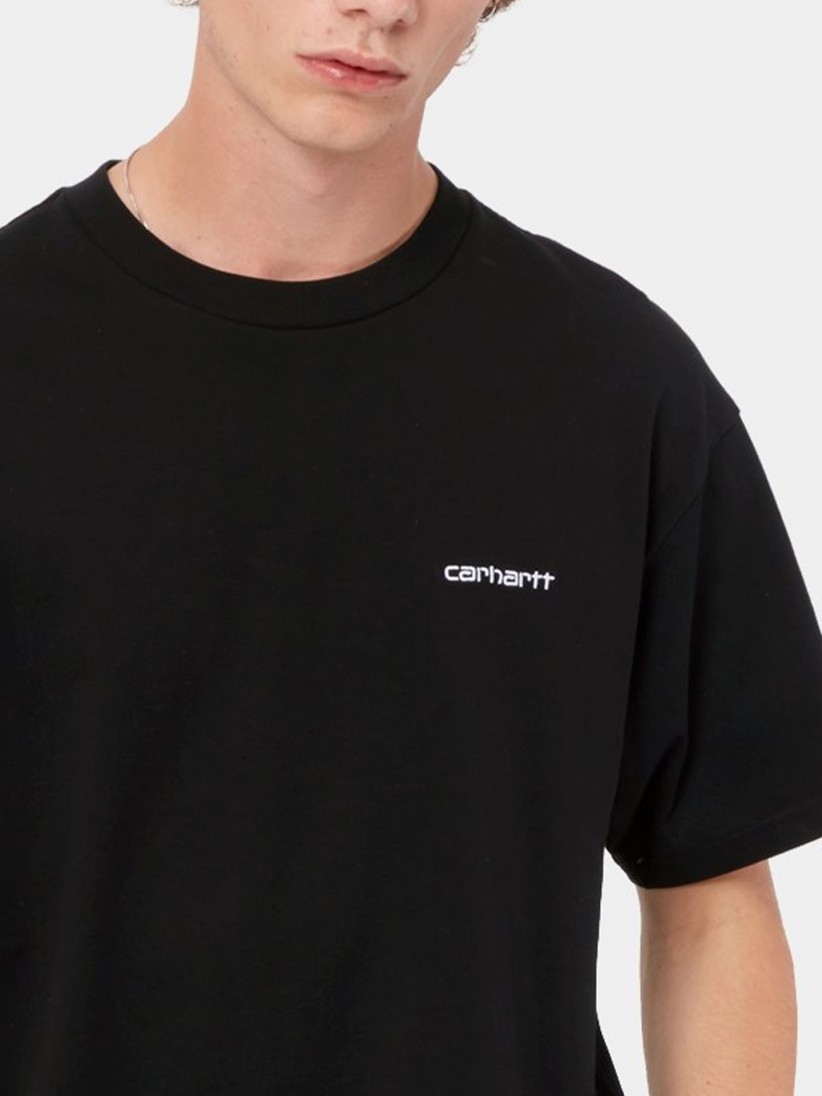 T-Shirt CARHARTT S/S Script Embroidery T-Shirt Preto de Homem