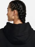 Camisola com Capuz Nike Sportswear Phoenix Fleece Oversized Preta Para Mulher