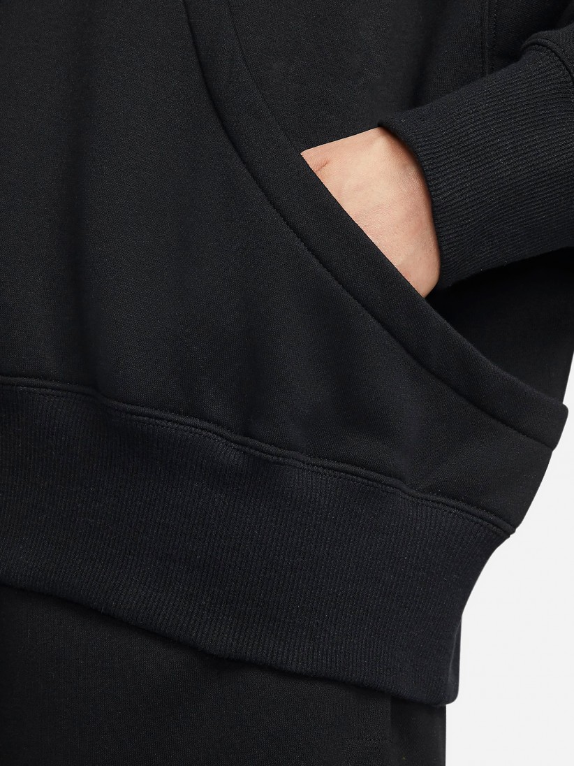 Camisola com Capuz Nike Sportswear Phoenix Fleece Oversized Preta Para Mulher