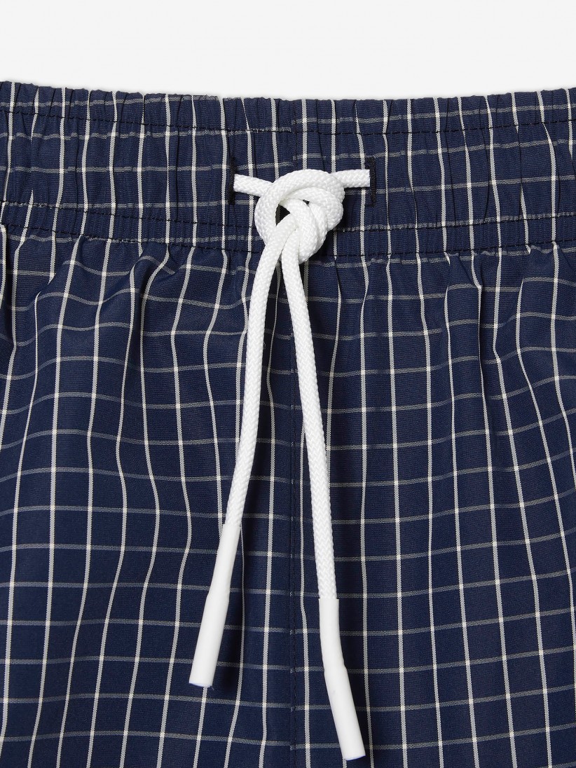 Cales de Banho Lacoste Recycled Polyester Checked