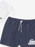 Cales de Banho Lacoste Recycled Polyester Checked