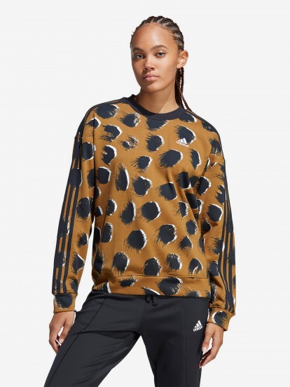 Adidas Animal Print Crew Sweater