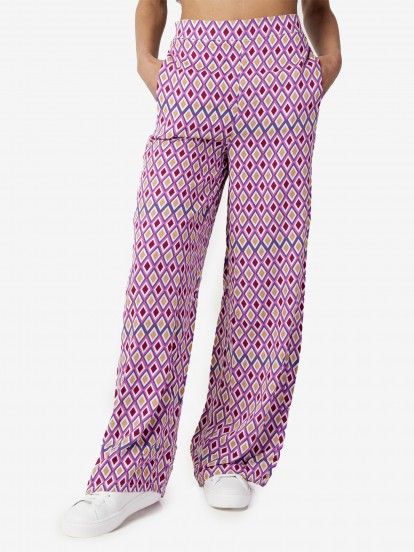 Only ONLAlma Life Poly Palazzo Pant Aop Ptm Trousers