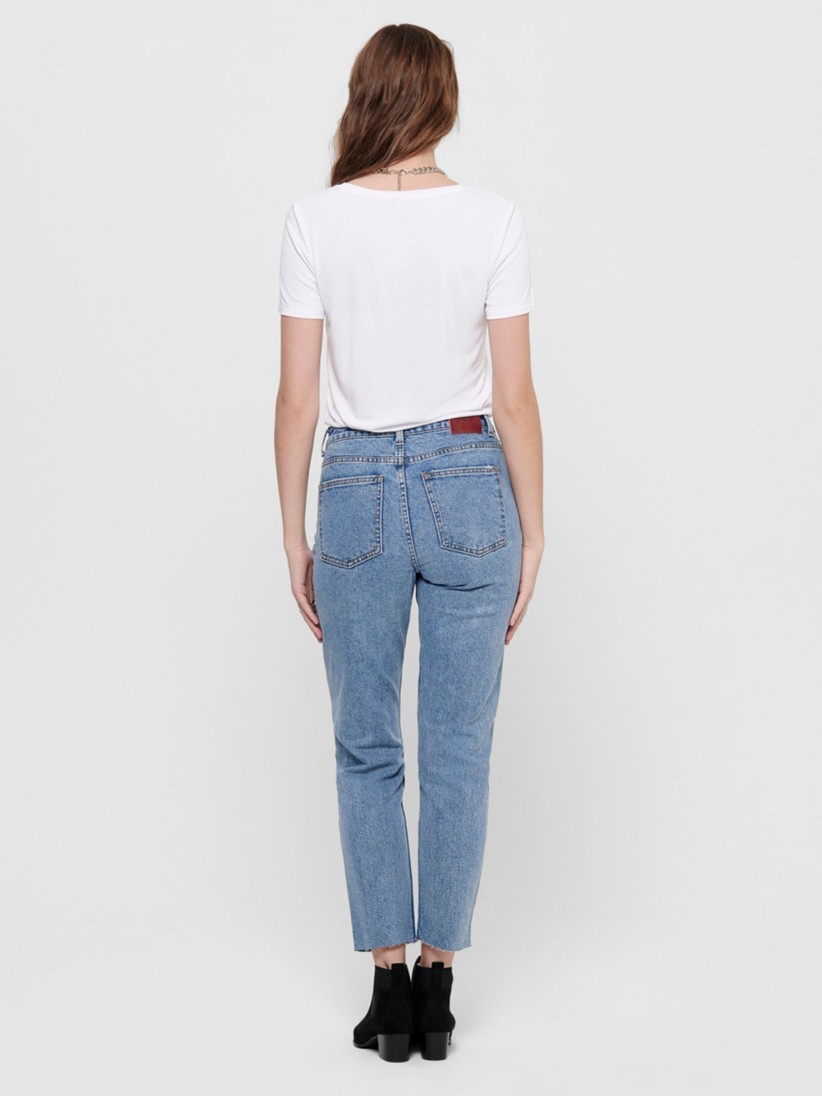 Pantalones Only ONLEmily High Waist Raw Cropped Ankle