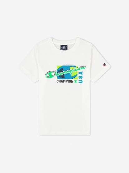 Camiseta Champion Legacy Neon Spray Kids