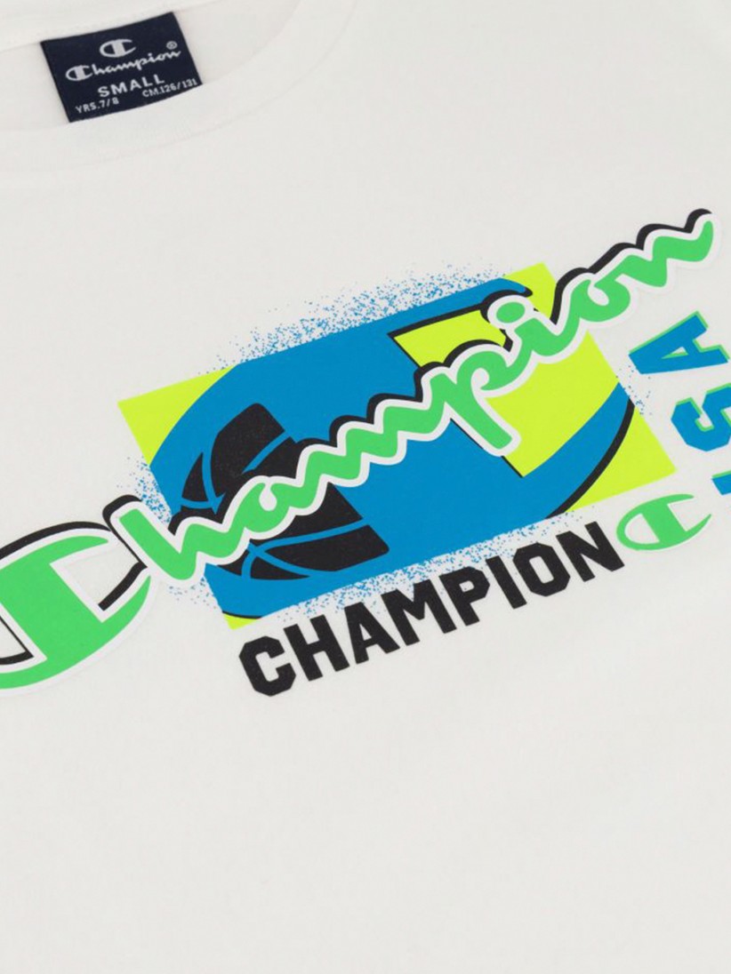 Camiseta Champion Legacy Neon Spray Kids