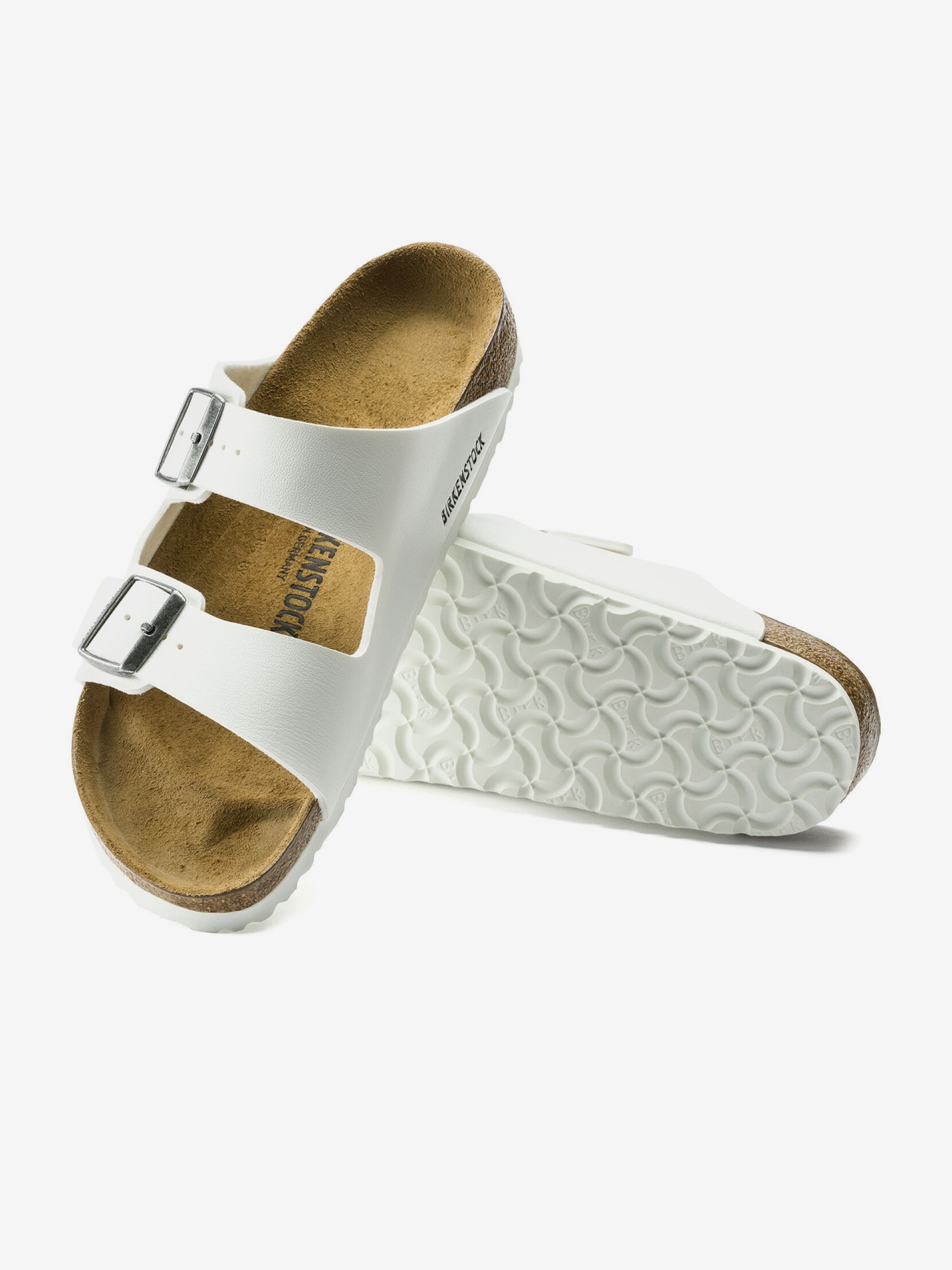 Chinelos Birkenstock Arizona Birko-Flor Brancos
