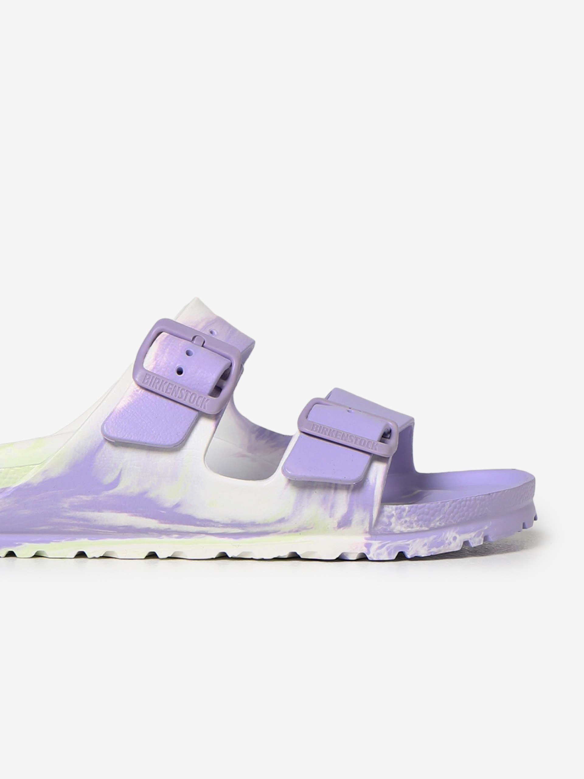 Chinelos Birkenstock Arizona Eva Lilás e Brancos