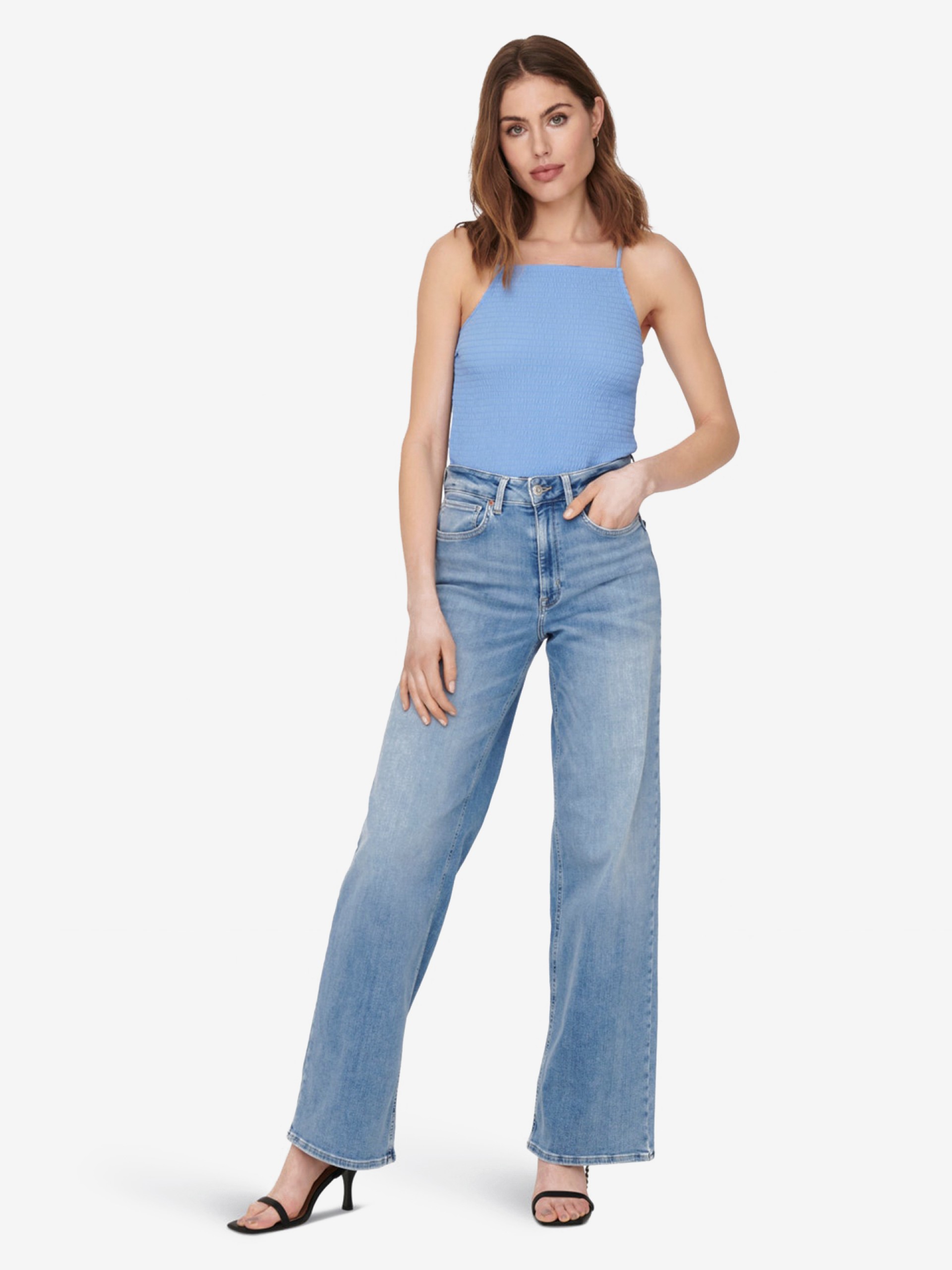 Only ONLMadison Blush High-Waist Wide Jeans