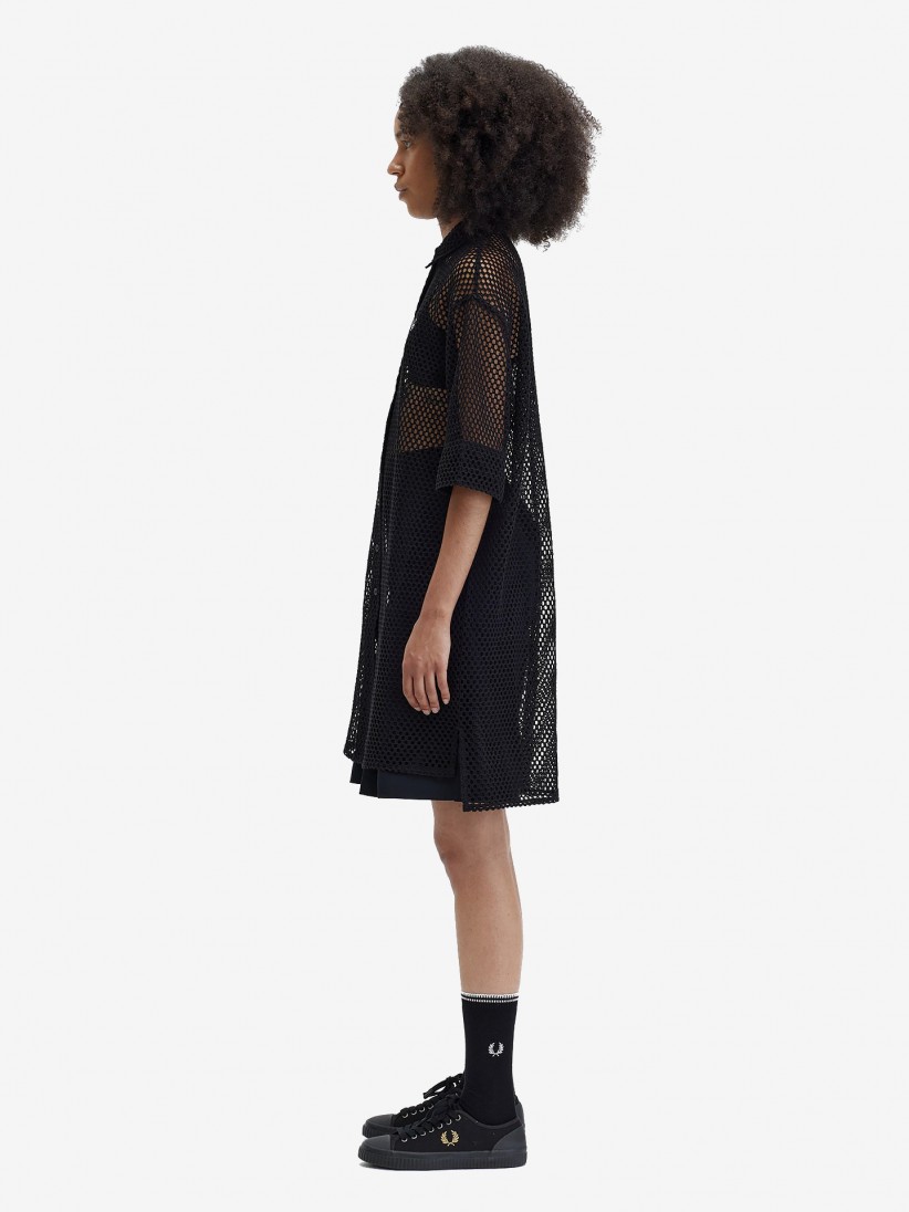 Fred Perry Open Mesh Dress