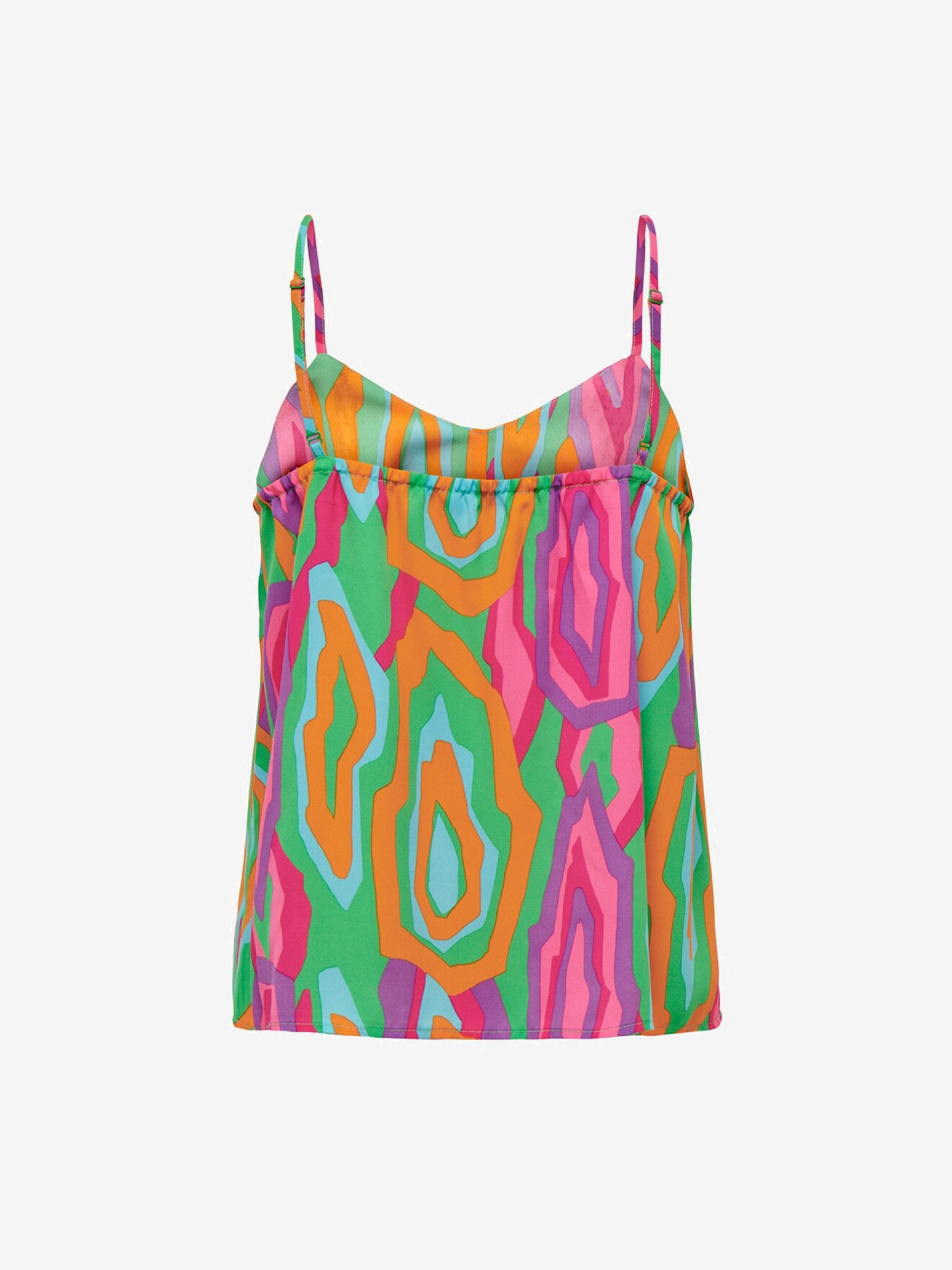 T-shirt Only ONLAlma Life Poly Frill Singlet Aop