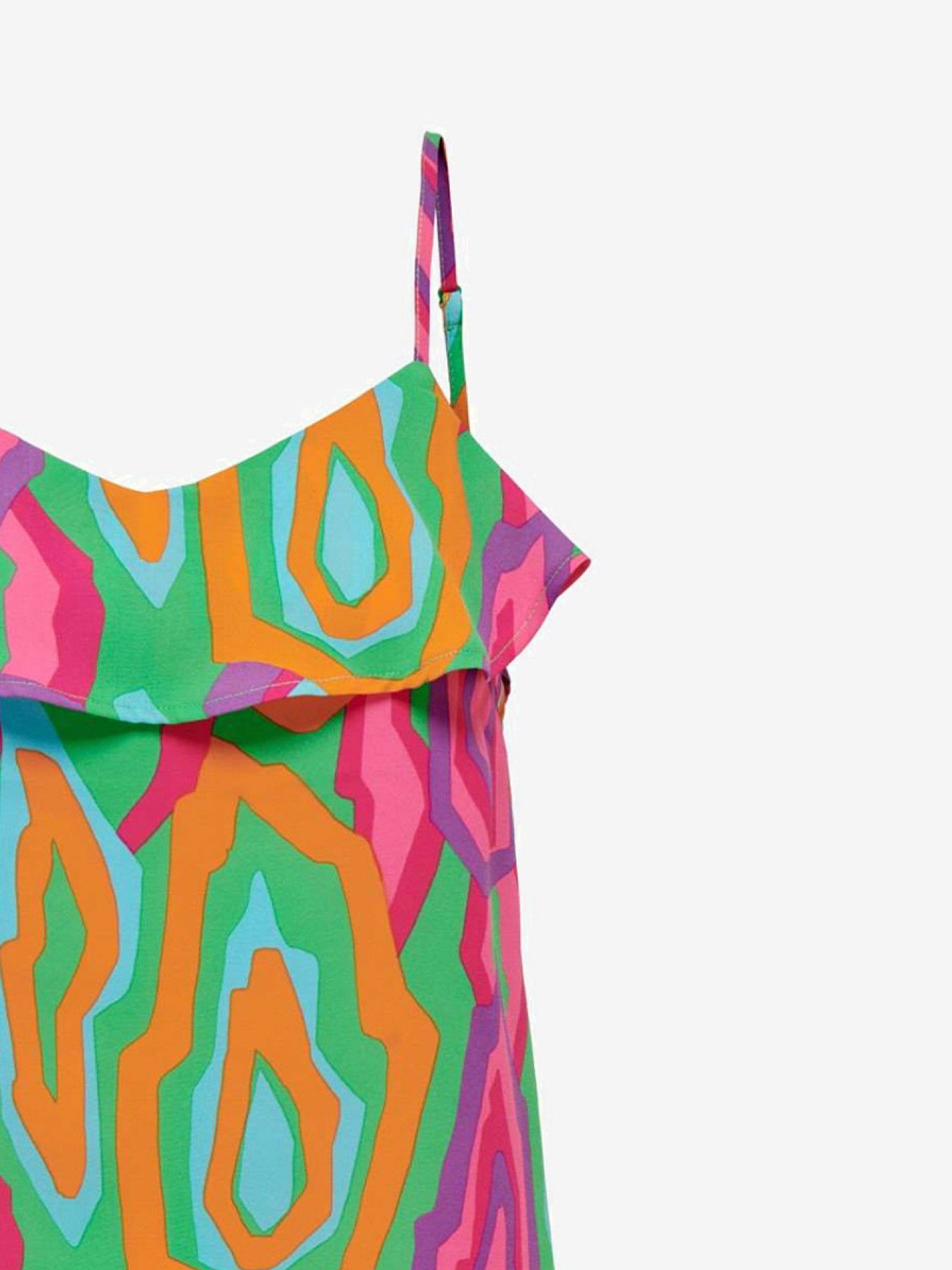 T-shirt Only ONLAlma Life Poly Frill Singlet Aop