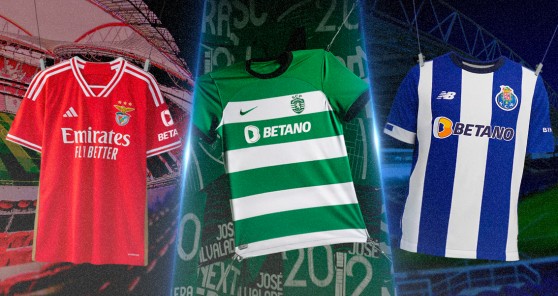 Camisolas de futebol para 23/24: Sporting, Porto e Benfica