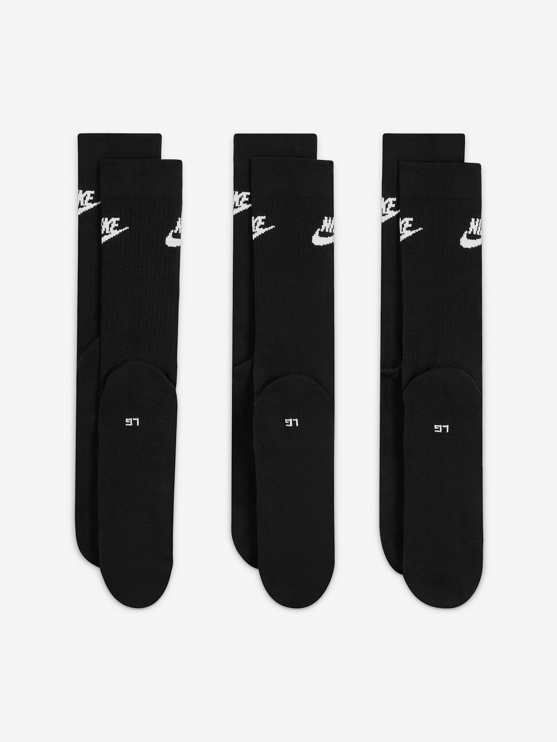 Calcetines Nike Sportswear Everyday Essential Negros (3 Pares)