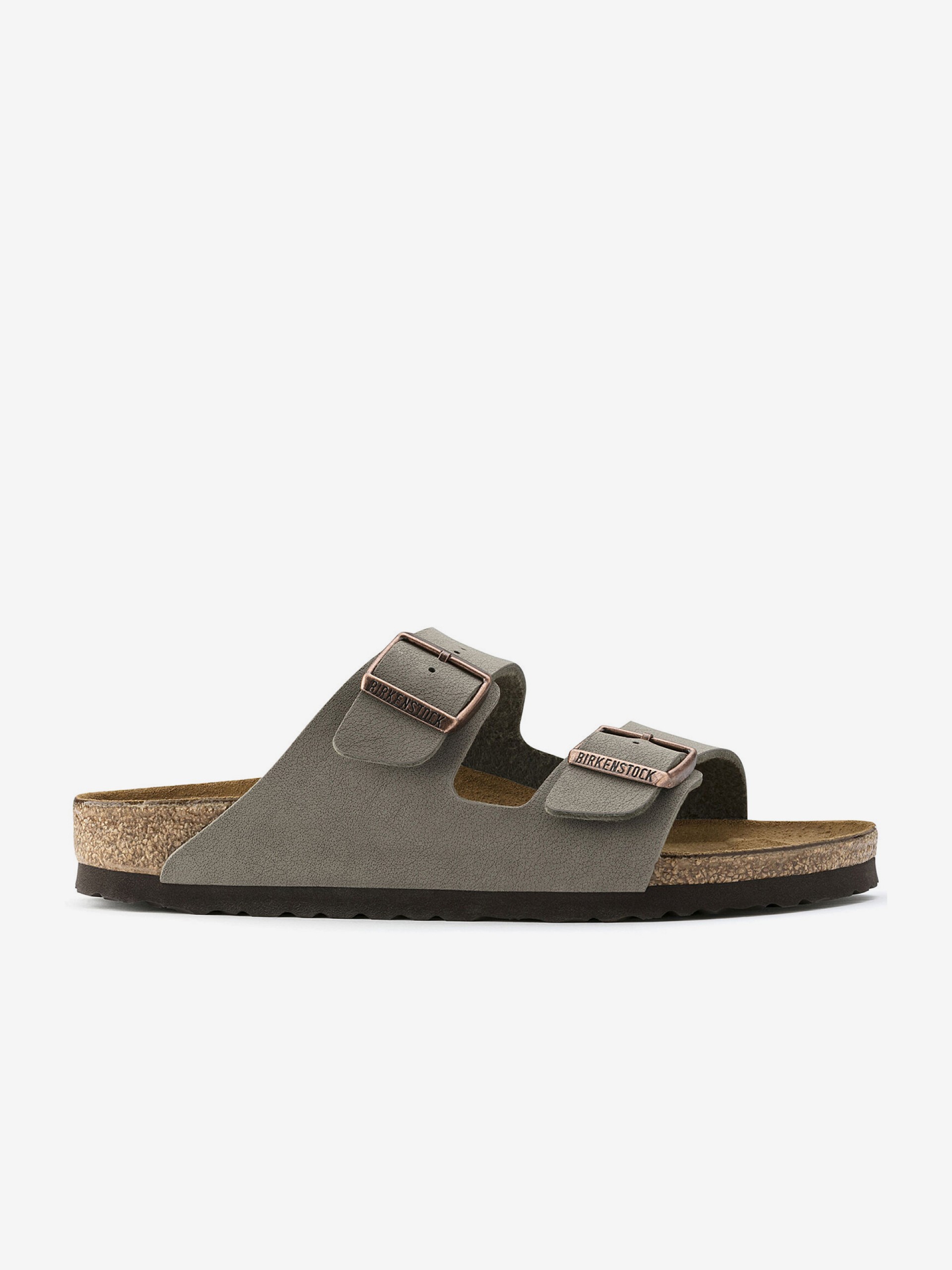Birkenstock Arizona Birko-Flor Nubuck Grey Slides