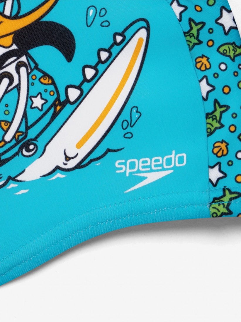 Gorro de Natación Speedo Printed Polyester Kids Azul Gorro de Natación Speedo Printed Polyester Kids Azul
