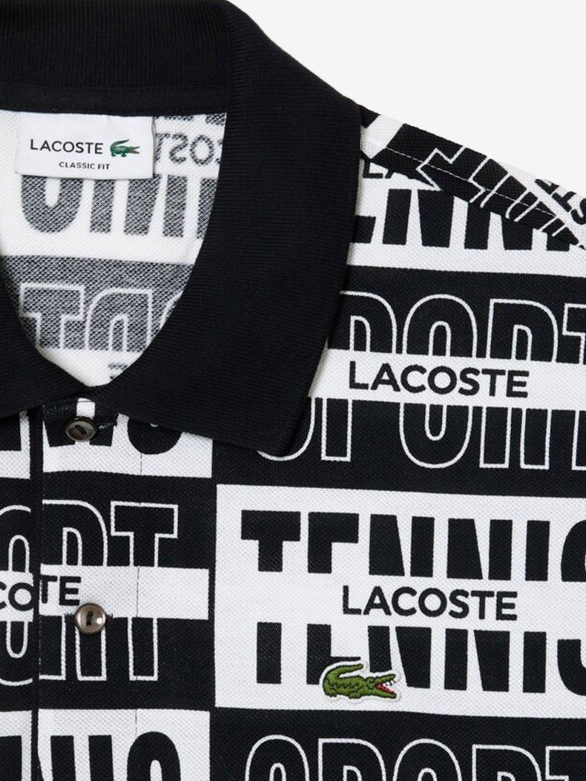 Lacoste Two Tone Badge Print Polo Shirt