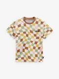 Camiseta Vans Checker Print Crew Kids